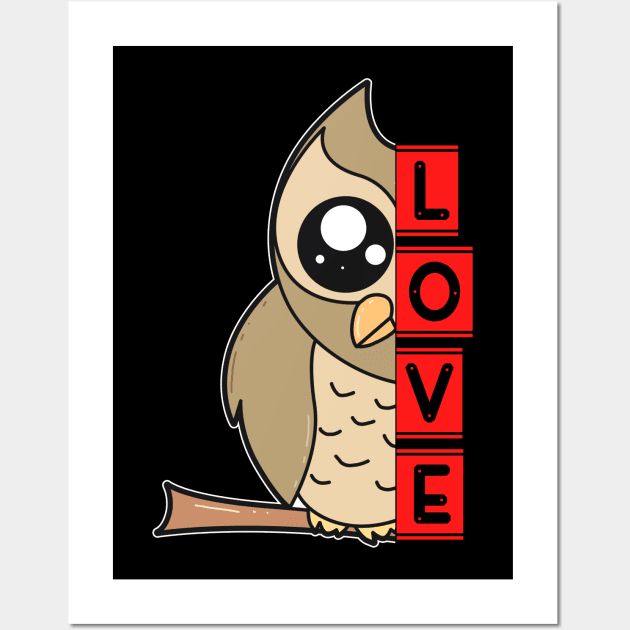 Owl Love Wall Art by Imutobi